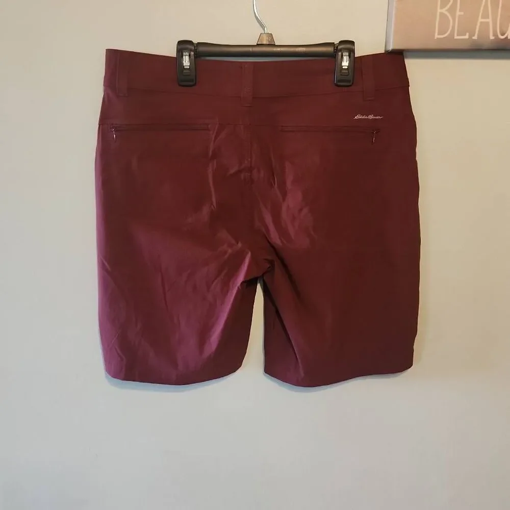 Eddie Bauer Rolled Hem Bermuda Shorts Maroon Size 10